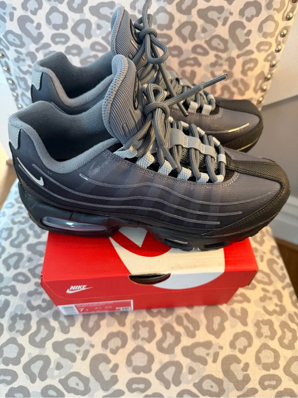 Nike Air Max 95 BB Tech (GS) Big Kids Grey/Black Sneakers